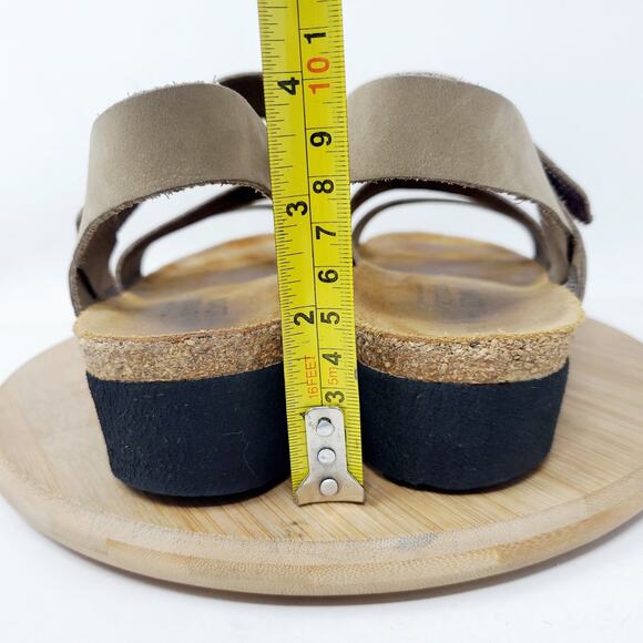 Naot Sandals Womens 39 Kayla Brown Leather Strappy Low Wedge Comfort Shoes - Picture 9 of 14